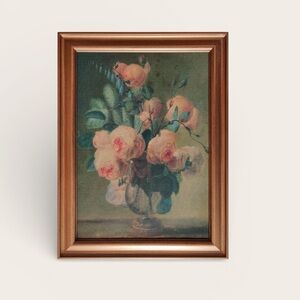 Charming Floral Framed Floral Art Print.